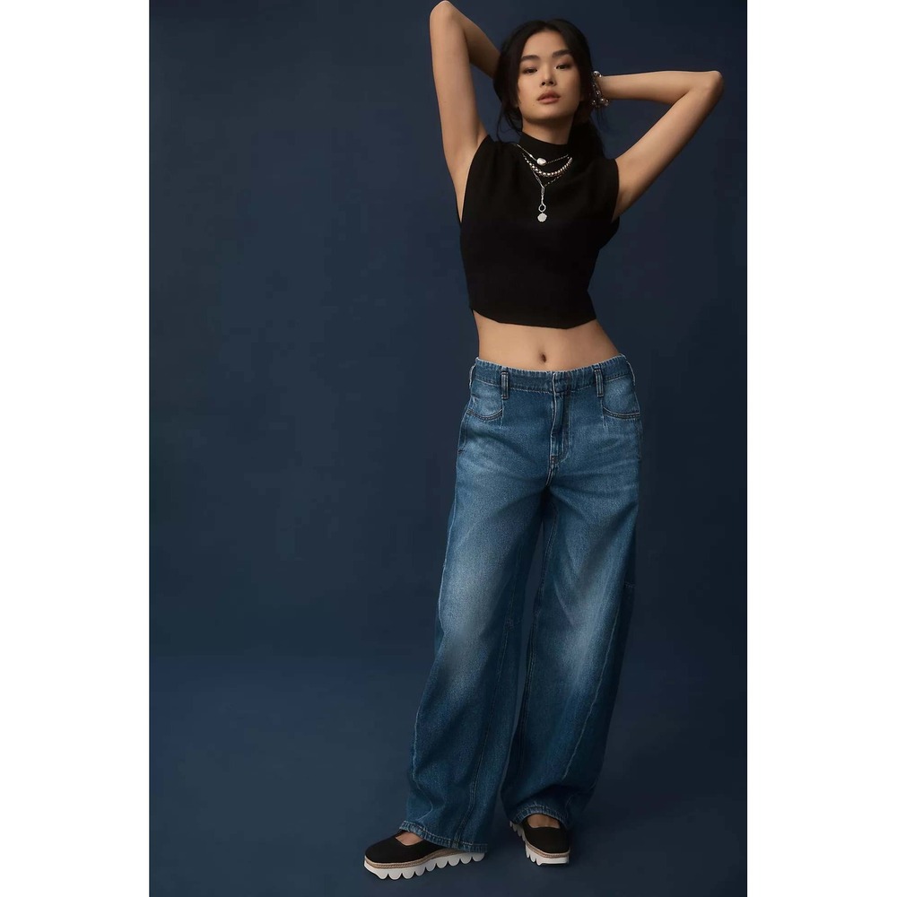 NEW Anthropologie Pilcro Georgia Full-Length High Rise Barrel Jeans Size 29 - Picture 11 of 11